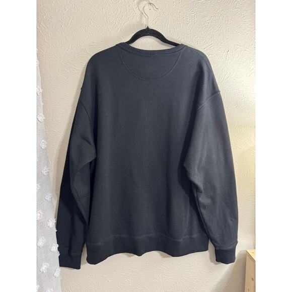 Champion Script Logo Black Sweatshirt Size XL - Picture 2 of 4